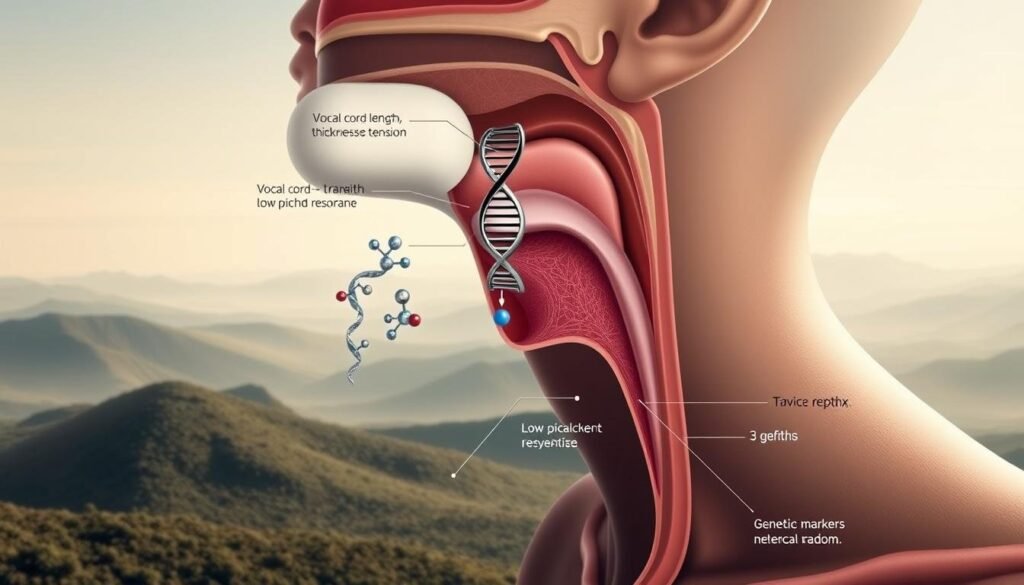 genetic influence on voice depth